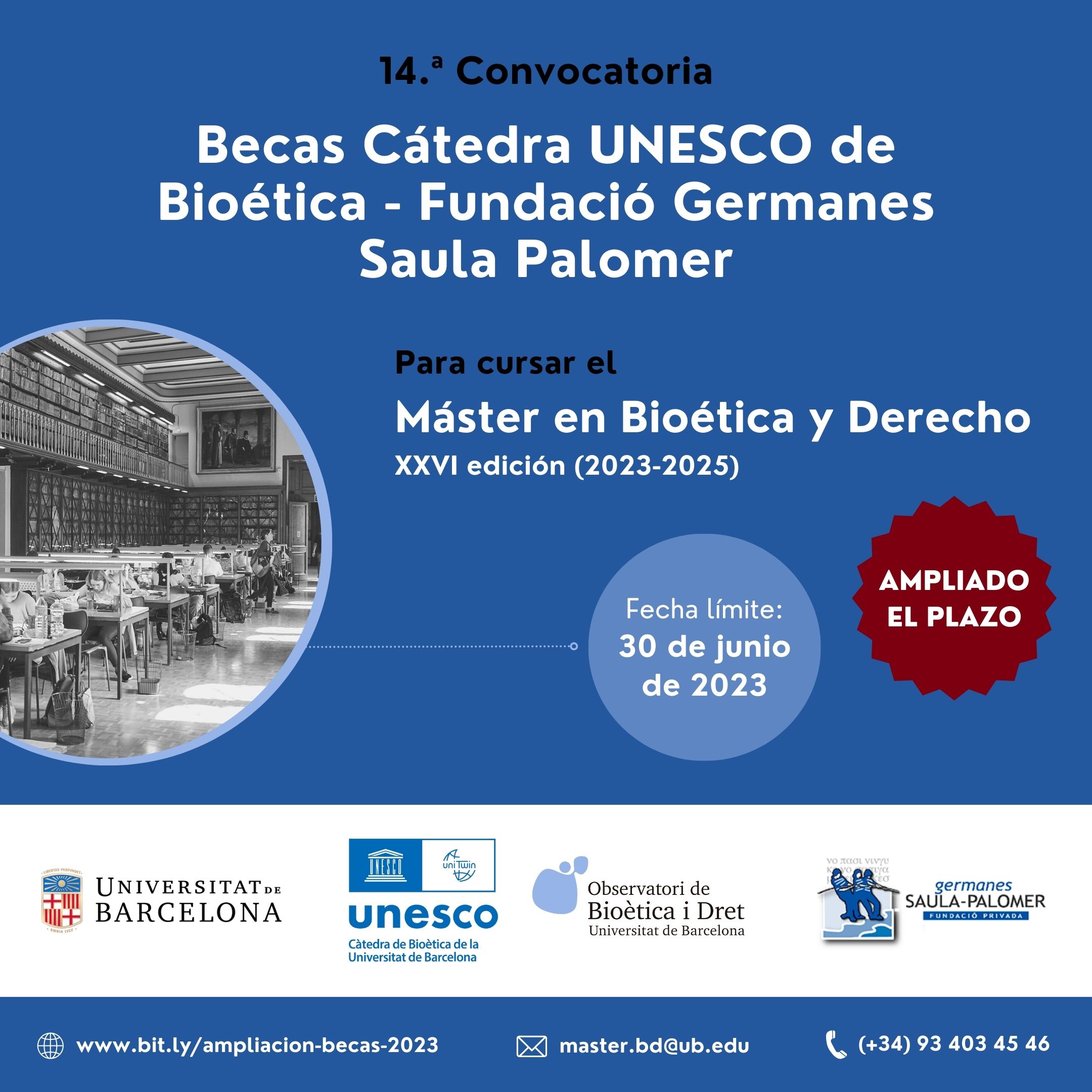 Ampliación becas UNESCO Bioética 2023